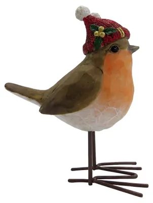 Immagine prodotto di Clayre & Eef, decorazione a forma di uccello, colore arancione, materiale: plastica
