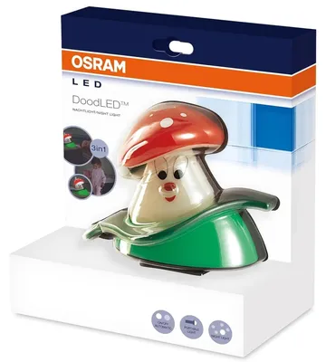 Immagine prodotto di OSRAM DoodLED Pilz: luce notturna a LED automatica con torcia a LED rimovibile
