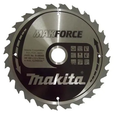 Imagen del producto de Disco de sierra circular Makita MAKFORCE, 185x15.88x1.2/1.8 mm, 24 dientes