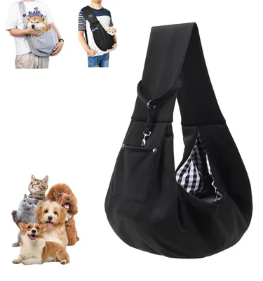 Immagine prodotto di Borsa trasportino per cani fino a 10 kg, regolabile, per piccoli animali domestici, colore nero