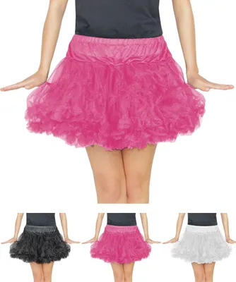 Produktbild von pinkes  Damen Tutu für Ballet Fasching Karneval Tüll Rock kurz pink