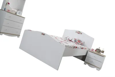 Produktbild von Kinderzimmer Bett Jugendzimmer Holz Schlafzimmer Betten Weiß Möbel Neu