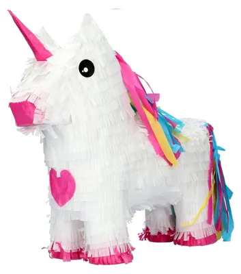 Produktbild von Regenbogen Einhorn Piñata für Geburtstagsfeiern - 35x35 cm
