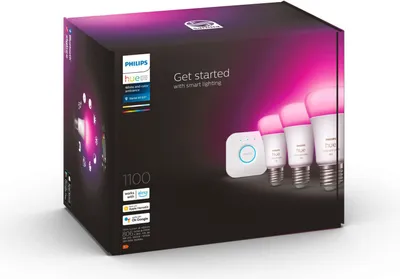 Produktbild von Chytrá žárovka Philips Kit de inicio: 3 bombillas inteligentes E27 (1100) 9 W E27 6500 K 806 lm