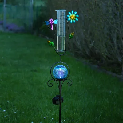 Produktbild von Solarstecker mit Regenmesser H: 93cm