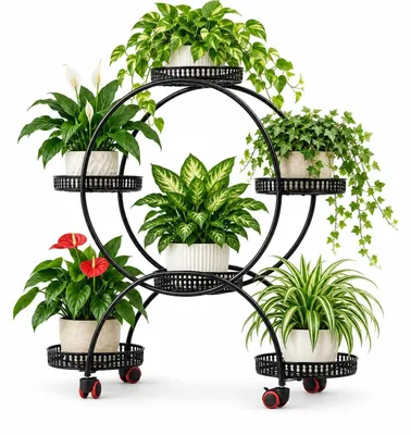 Image de Support métallique à plusieurs niveaux, pour intérieur et extérieur