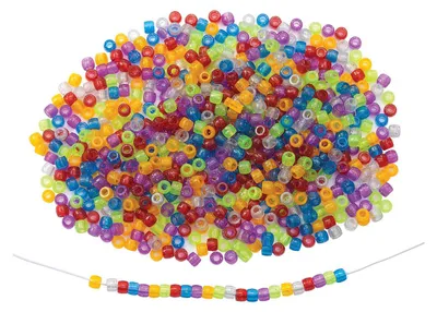 Productafbeelding van Colorations Parelglitters Pony - kleurrijke kunststofparels, 1800 stuks