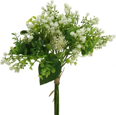 Produktbild von Kunstblumenstrauß mit Eukalyptus und Blüten als Dekoration
