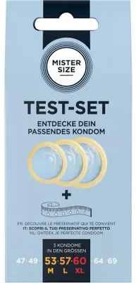 Image de Mister Size - Kit De Test : 3 Préservatifs De Tailles Différentes + Mélange À Points