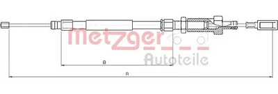 Produktbild von METZGER Handbremsseil Seilzug Feststellbremse für FIAT DUCATO Kasten (244) Vorne 10.4726