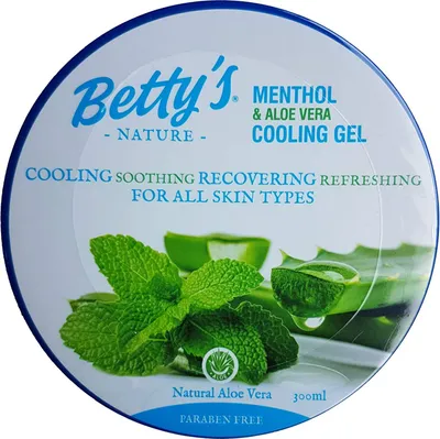Produktbild von Betty's Nature Menthol & Aloe Vera Cooling Gel Kühlendes Haut Gel erfrischende Hautpflege 300 ml