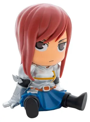 Imagen del producto de Plastoy, alcancía para cerditos, figura de Erza de Fairy Tail, 18 cm, color naranja. Color: naranja. Talla única