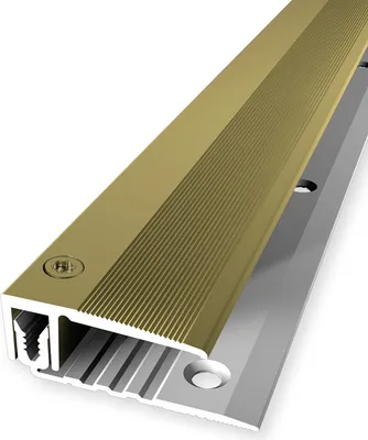 Produktbild von PROVISTON | Einschubprofil | Ausgleichsprofil | Breite: 33 mm | Höhenausgleich: 7 - 18 mm | Länge: 900 mm | Aluminiumprofil | Gold | 1 Stück