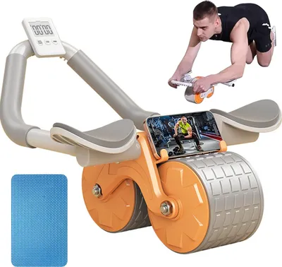Produktbild von Automatisches Rebound, Ellenbogenstütze, Bauchmuskel-Rad, Automatisches Rückprall-Bauchrad, Bauch-Roller für Bauchtrainingsgerät