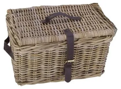 Zdjęcie produktu dla Dr Wicker V-Ager kosz l szary z pokrywą 43x33x23