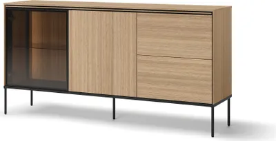 Produktbild von Furniture24 Sideboard Visso Vi-05 Mit Led Kommode 2 Türen 2 Schubladen