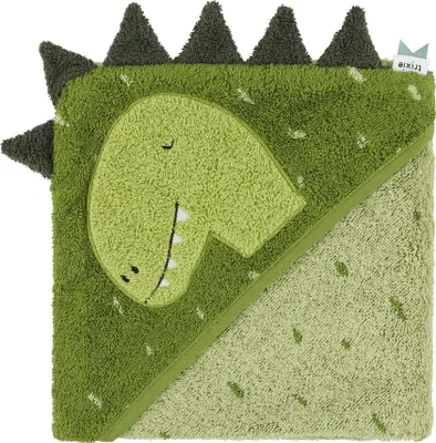 Image de Trixie Serviette à capuche en coton75x75cm Mr. Dino Serviette pour bébé
