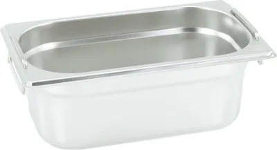 Produktbild von GN Behälter Gastronorm 1/4 100 mm mit Fallgriffe aus Edelstahl GVK ECO