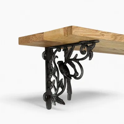 Regalwinkel Wandwinkel Stahlguss 190×180 mm Vogel-Motiv