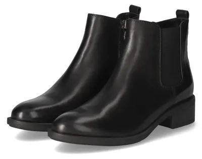 Image de Bottines Chelsea pour femme, marque Kaerlek, en cuir lisse, couleur noire, taille 39