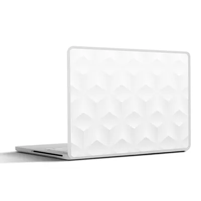 Produktbild von MuchoWow® Laptop Aufkleber Sticker Cover Hintergrund - 3D - Weiß 30x22 cm - Laptop-Sticker