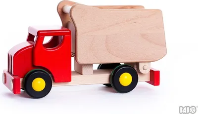 Produktbild von Bajo Holz-Kippwagen Lernspielzeug mit Bausteinen - 26 cm
