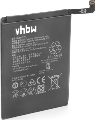 Produktbild von vhbw Akku kompatibel mit Huawei Enjoy 7 Plus, 7 Plus Dual SIM TD-LTE, 7 Plus Dual SIM Handy Smartphone Telefon (3900 mAh, 3,85 V, Li-Polymer)