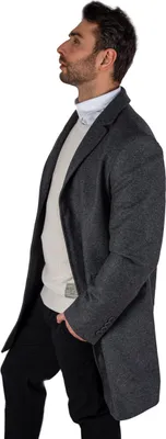 Produktbild von Zapana Herren Wollmantel Luit grau XL