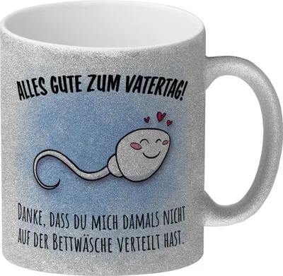 Produktbild von Danke Papa, dass du nicht Glitzer-Kaffeebecher zum Vatertag mit Bettwäsche