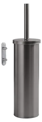 Produktbild von Wand-WC-Bürste aus Edelstahl, Gun Metal, Wandmontage, 37,7x9,1x10 cm, Serie GINESTRA