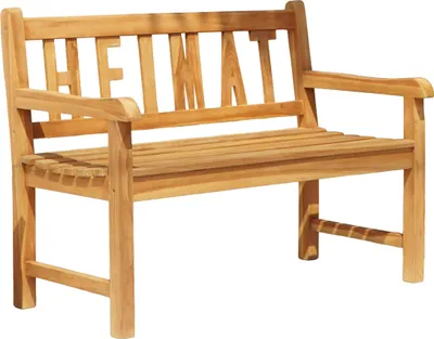 Produktbild von Gartenbank OSMAR 2-Sitzer - 120cm Breit, Teak, Natur | Terrassenbank Wetterfest Sitzbank Outdoor Bank