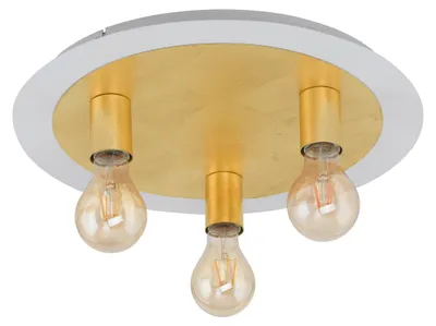 Produktbild von EGLO LED Deckenlampe Passano, 3 flammige Deckenleuchte Vintage, Retro, Wohnzimmerlampe, Schlafzimmerlampe, Flurlampe Decke mit E27, Ø 45 cm