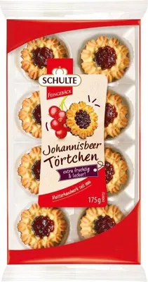 Produktbild von Schulte Johannisbeertörtchen, 175g (MHD: 10.08.2026)