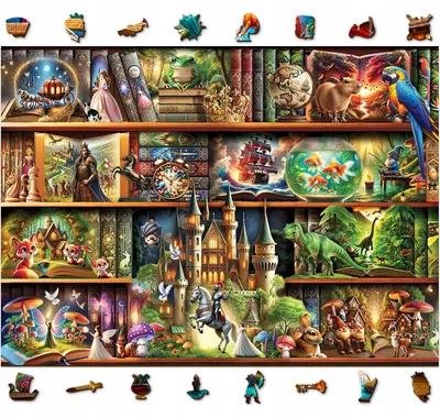 Produktbild von Wooden.City Holzpuzzle "Geschichten auf jedem Regal" 1000 Teile