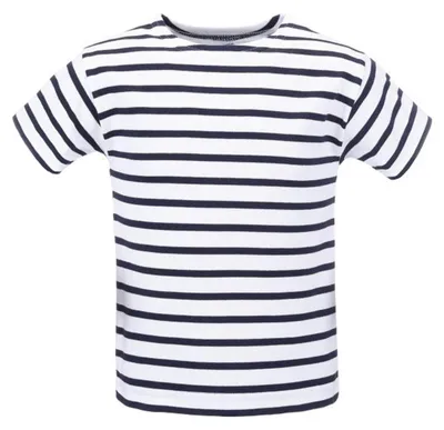 Produktbild von modAS Kinder T-Shirt mit Streifen Bretonisches Shirt - Streifenshirt Mädchen Jungen Baumwolle in Weiß / Blau Größe 152