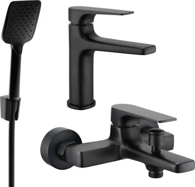 Produktbild von Mexen Lynx R62 Badewannenset, Schwarz - 745903R62-70