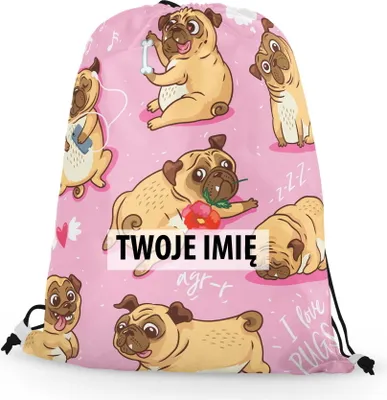 Zdjęcie produktu dla WORKO-PLECAK DZIECIĘCY z Twoim imieniem Mopsy 147