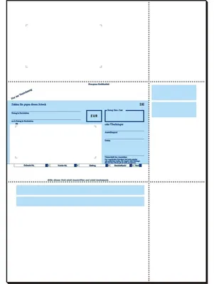 Productafbeelding van Stempel voor bankformulier "PC-SEPA-verrekeningscheque", formaat A4