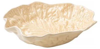 Zdjęcie produktu dla Pojemnik do serwowania sałaty, głęboki, w kolorze beżowym, wymiary 32 × 32 cm