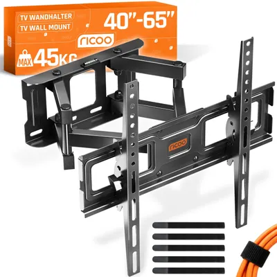Produktbild von ricoo S6244 Vollbewegliche Wandhalterung fÃ1/4r 76,2 - 165,1 cm (30 - 65 Zoll) LCD-/Plasmageräte, max. 50 kg Traglast, max. VESA 400 x 400