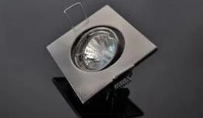 Produktbild von 3943 Einbau Rahmen Eckig 82x82mm Eisen gebürstet schwenkbar für LED/Halogen