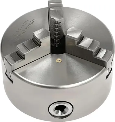 Produktbild von Präzisions Drehfutter - 3-Backenfutter 12,5 cm - Manuell - bis 3000 U/min - Stahl/Eisen - Silber