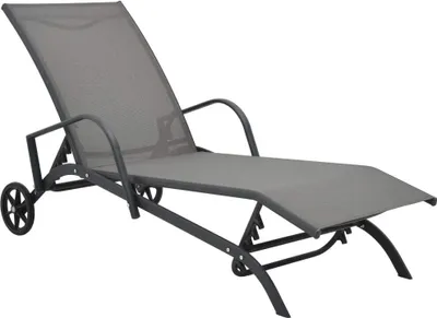 Image de Chaise longue Acier et textilène