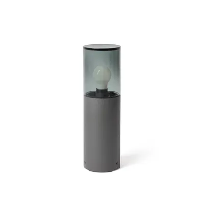Produktbild von Sockelleuchte dunkelgrau mit Rauchglas H400 KILA 71747