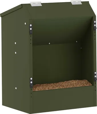 Imagen del producto de vidaXL Comedero para conejos, color verde oliva, 33,5 x 25,5 x 45,5 cm, capacidad: 3 kg