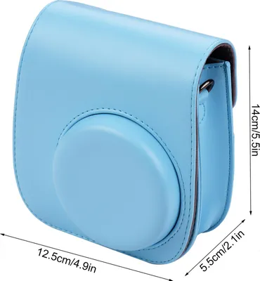 Immagine prodotto di Custodia portatile per fotocamera istantanea in Finto cuoio con tracolla, compatibile con Fuji Mini 11