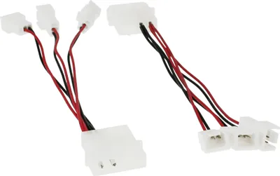 Image de InLine® 33005A Câble adaptateur ventilateur, 12V à 5V, pour 3 ventilateurs