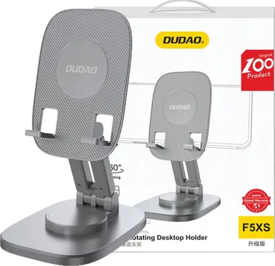 Obrázek produktu pro Dudao skládací stolní stojánek na telefon a tablet, šedý (F5XS)