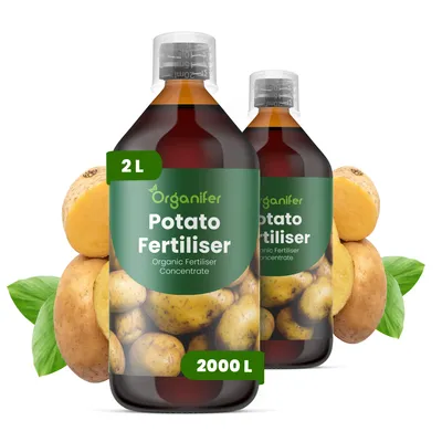 Obrázek produktu pro Zemiaky Tekuté Hnojivo 2x1 L – 3-4-3 NPK – Pro Zemiaky – Podporuje Rovnomernú Tvorbu Hlúz & Silné Rostliny – Organifer