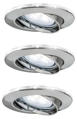 Produktbild von Paulmann 938.01, Einbaustrahler, GU10, 1 Glühbirne(n), LED, 6500 K, Gebürsteter Stahl
